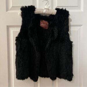 525 America Black Rabbit Fur Vest